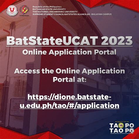 batstateu college application portal|BatStateU .